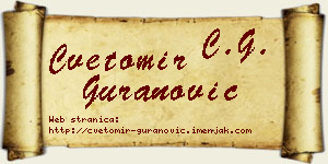 Cvetomir Guranović vizit kartica